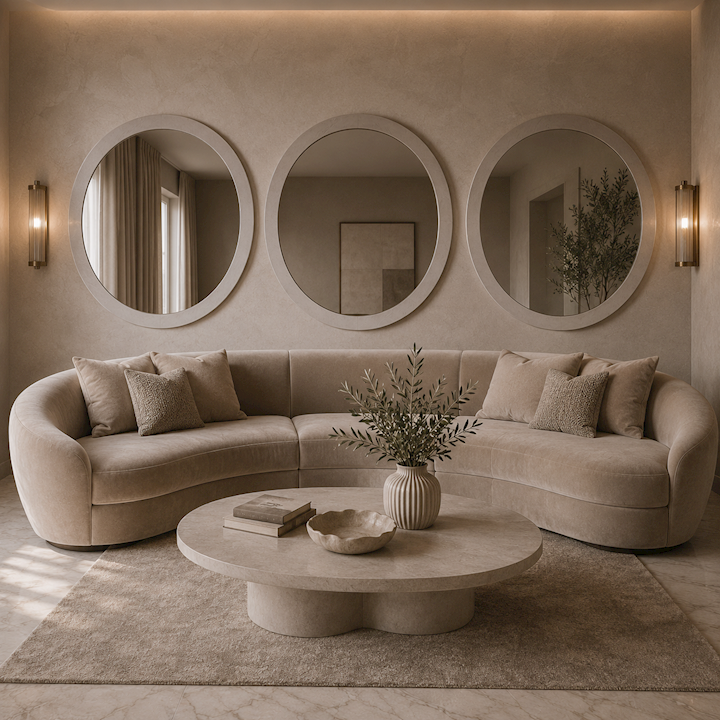 GREY ASH MIRROR 90x90cm